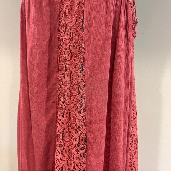 Bohemian a-line Sleeveless scoop neck mini dress with lace details - Picture 4 of 15